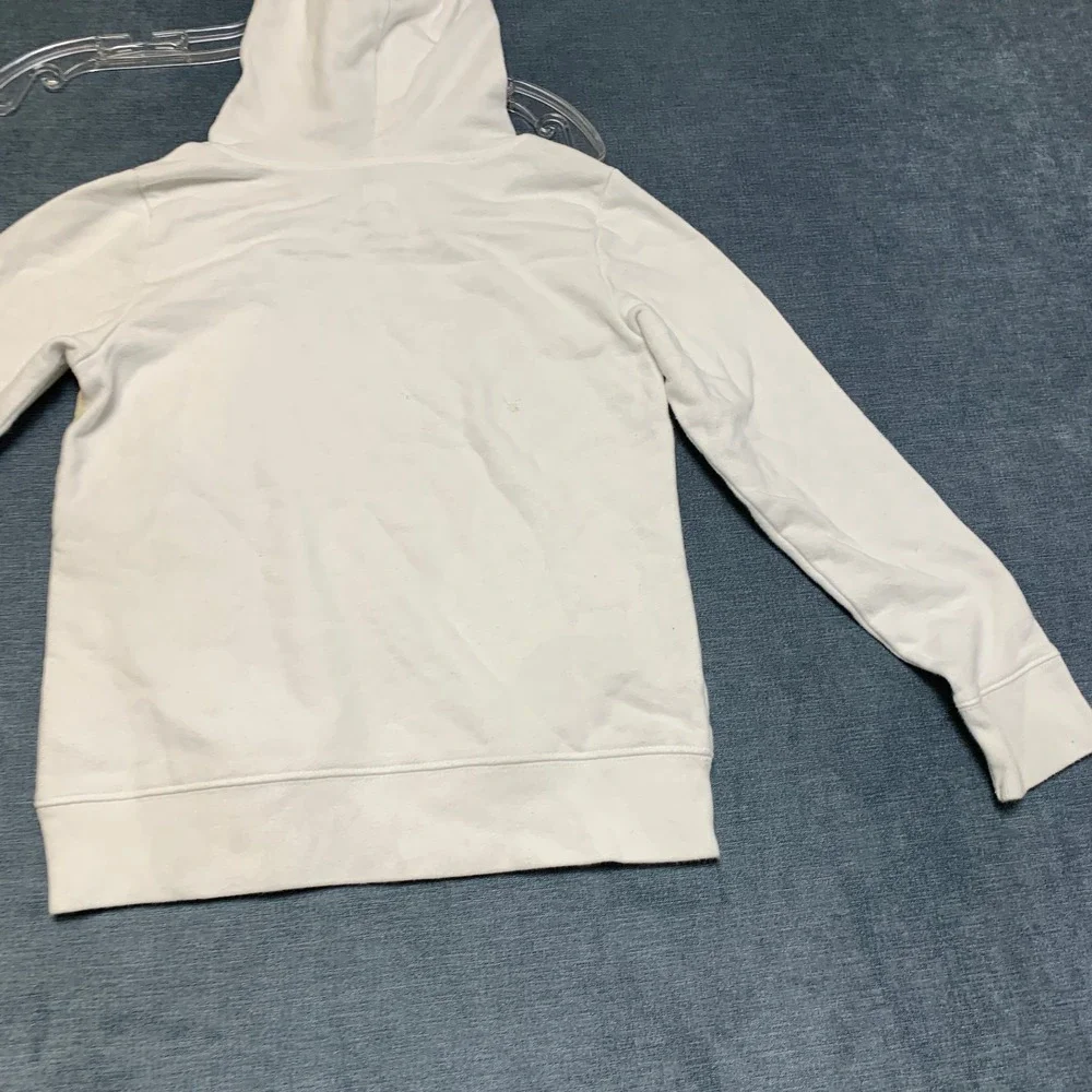 Gap Hoodie Kids M8 White Rainbow Graphic Print Logo Short Sleeve Pullover